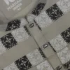 Dim Grey Silver-Black Patterned Cotton Platinum Panjabi